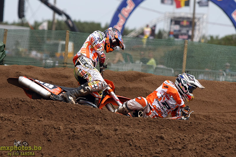 02/08/2009 Lommel : MX2 Joel ROELANTS   Jeremy VAN HOREBEEK