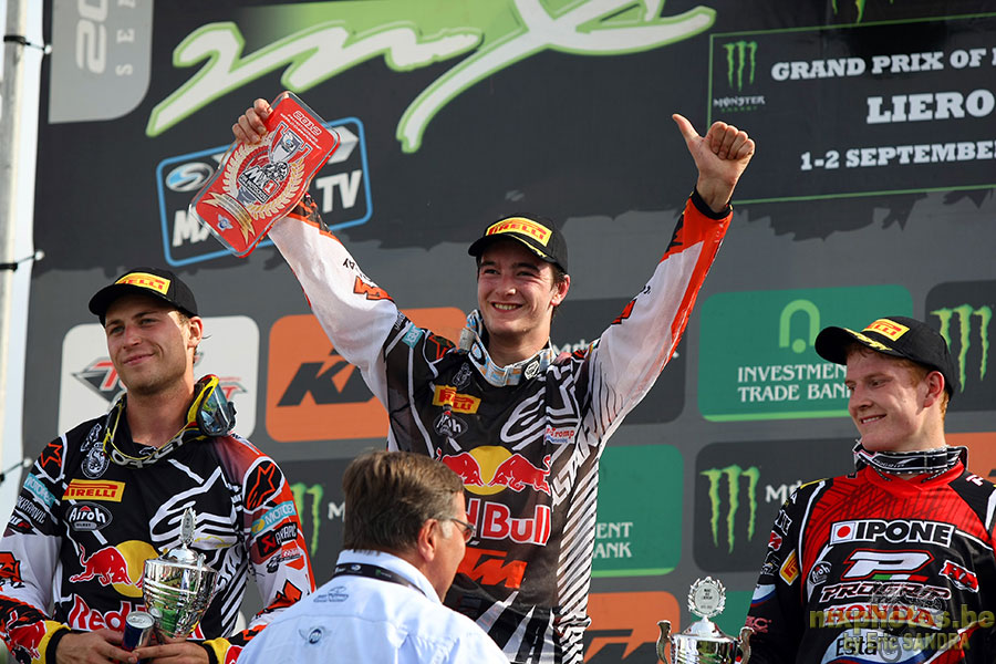 02/09/2012 Lierop :  Podium MX2 Jeffrey HERLINGS 