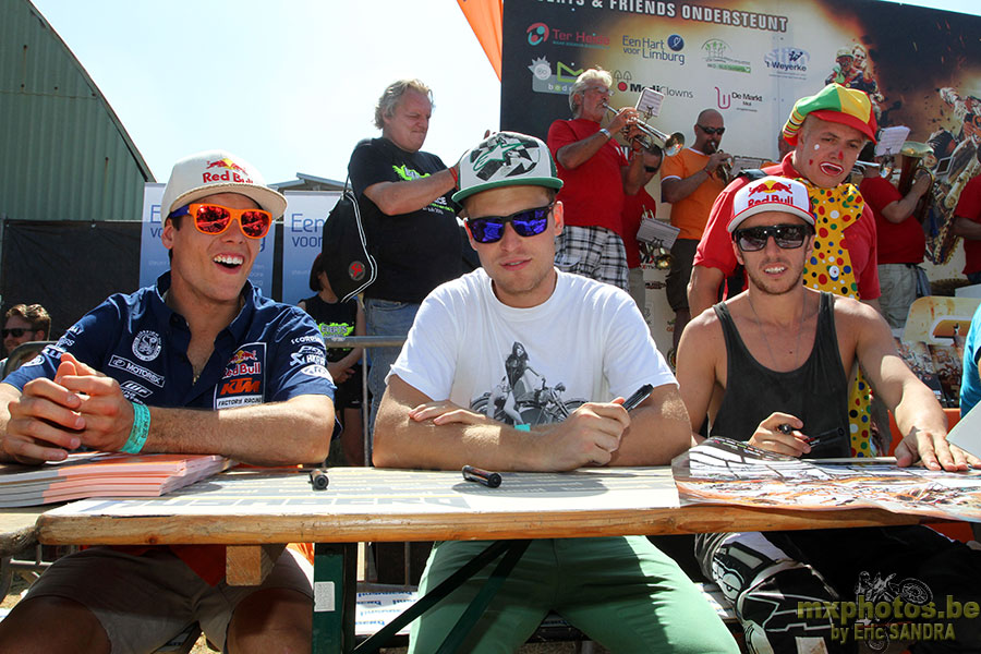 21/07/2013 Everts :  Signing Session Jordi TIXIER Jeremy VAN HOREBECK Antonio CAIROLI 