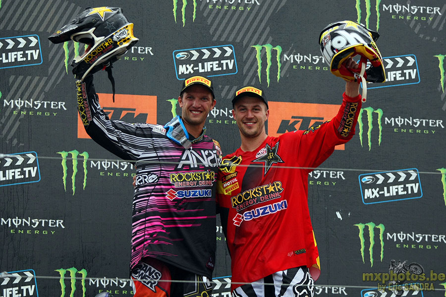 04/08/2013 Loket :  Podium MX1 Kevin STRIJBOS Clement DESALLE 