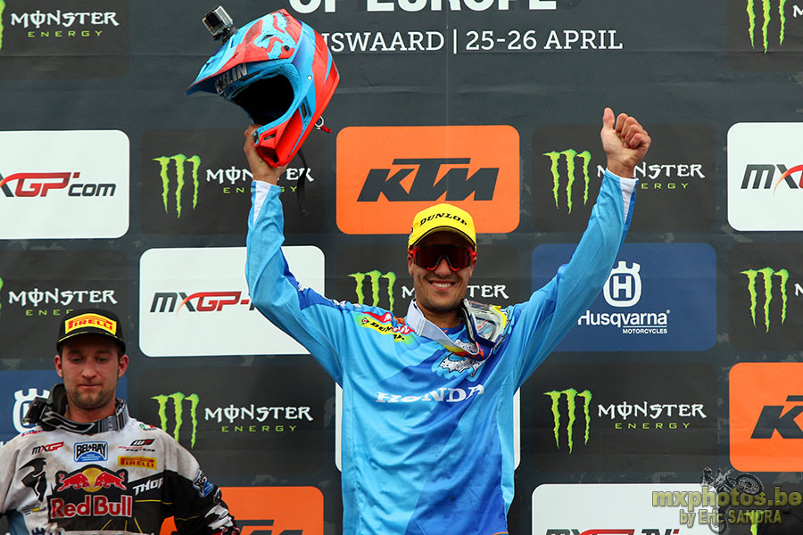 26/04/2015 Valkenswaard :  Podium MX1 Gautier PAULIN 