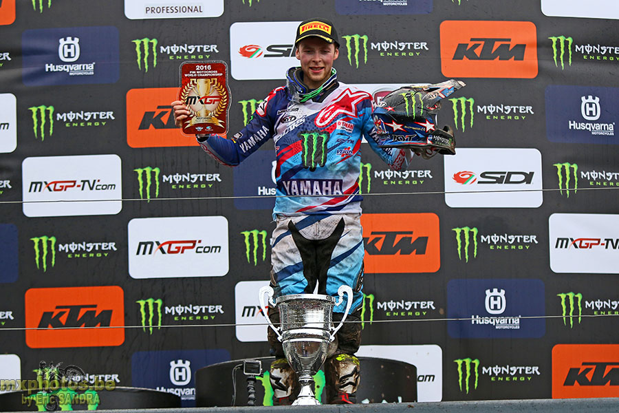 28/03/2016 Valkenswaard :  Podium MX1 Romain FEBVRE 