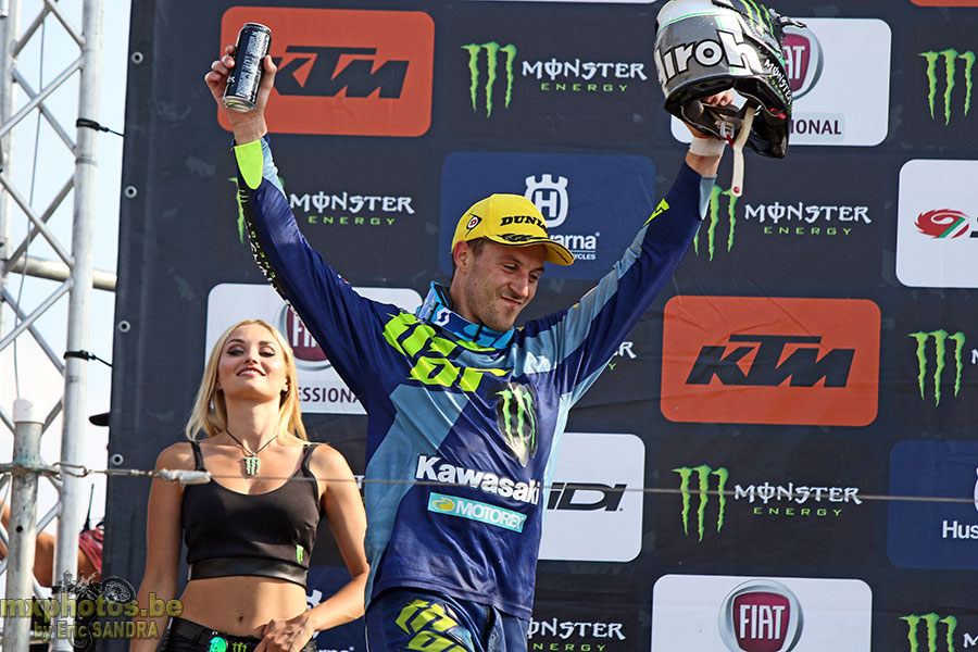 26/06/2016 Mantova :  Podium MXGP Clement DESALLE 