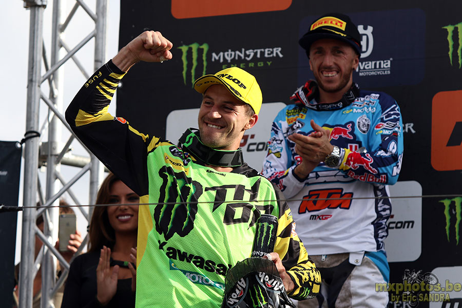 28/08/2016 Assen :  Podium MXGP Clement DESALLE 