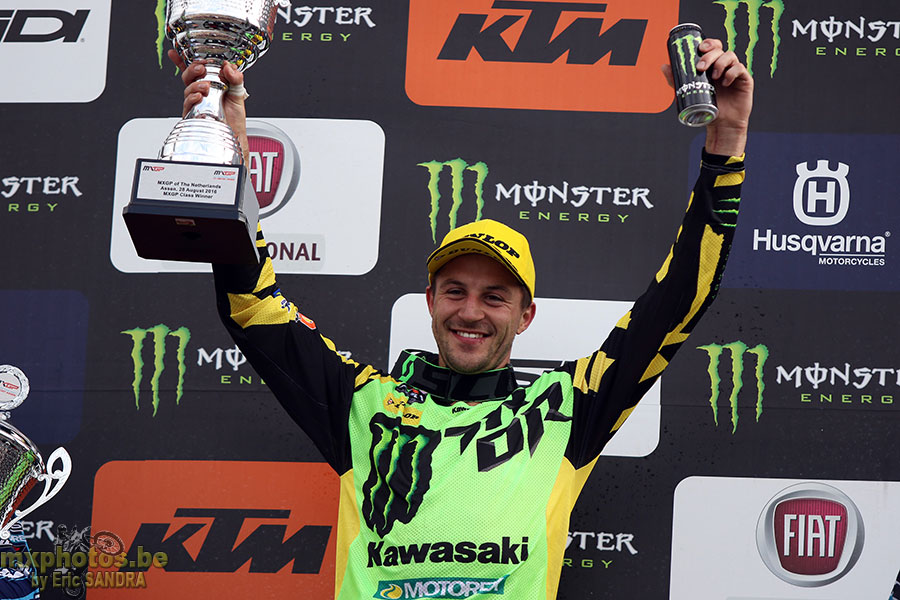 28/08/2016 Assen :  Podium MXGP Clement DESALLE 