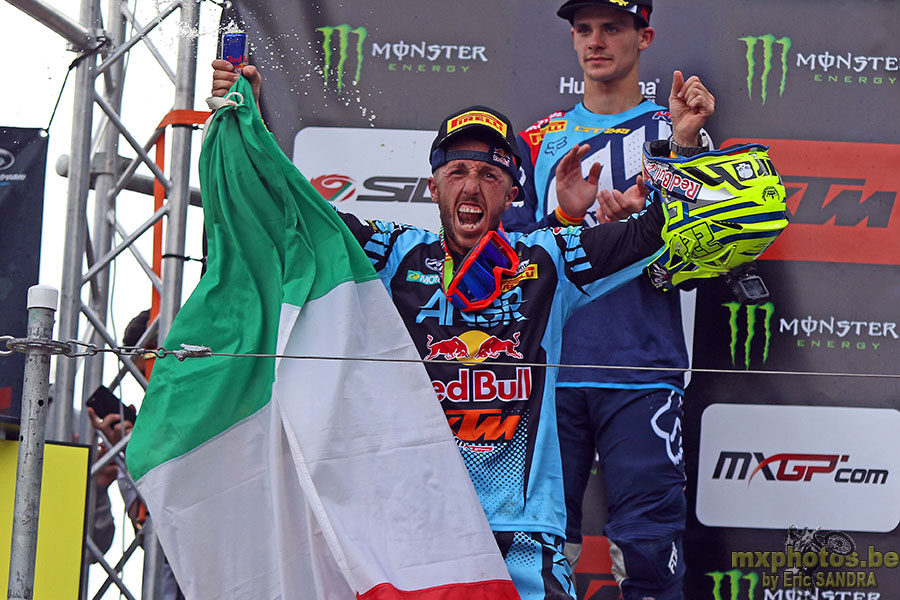 16/04/2017 Trento :  Podium MXGP Antonio CAIROLI 