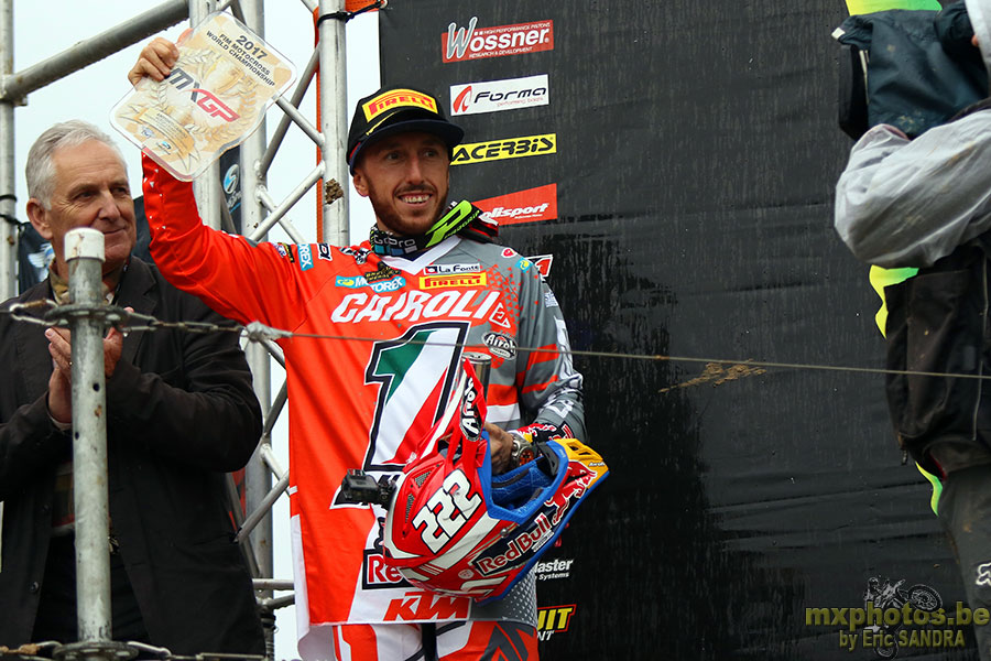 17/09/2017 Villars :  Podium MXGP Antonio CAIROLI 