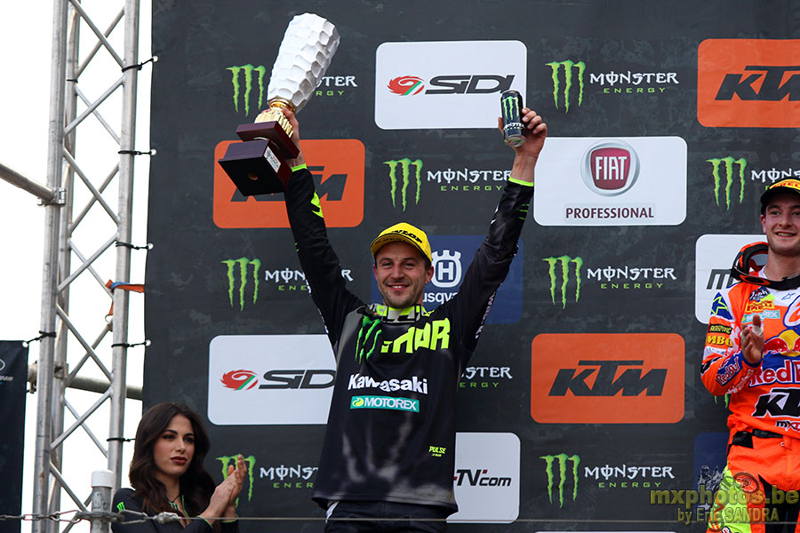 08/04/2018 Trento :  Podium MXGP Clement DESALLE 