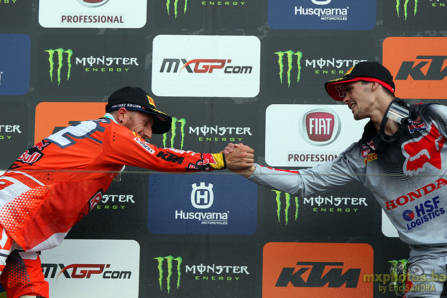 10/06/2018 Angely :  Podium MXGP Antonio CAIROLI Tim GAJSER 