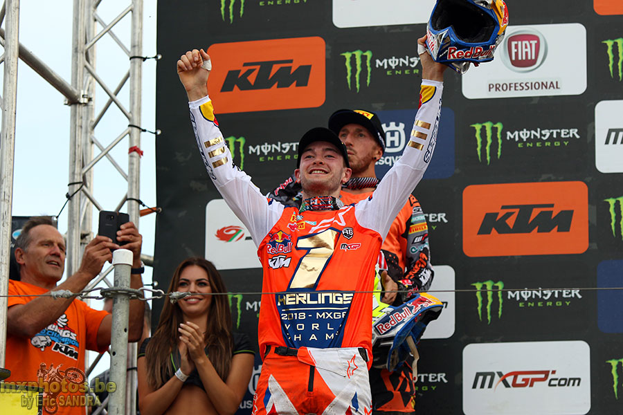 16/09/2018 Assen :  Podium MXGP Jeffrey HERLINGS 