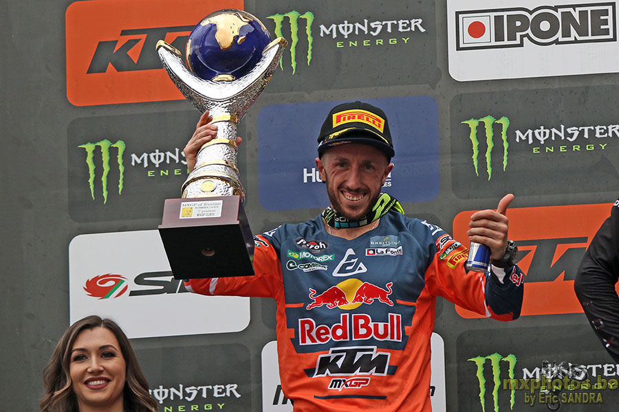 07/04/2019 Trentino :  Podium MXGP Antonio CAIROLI 