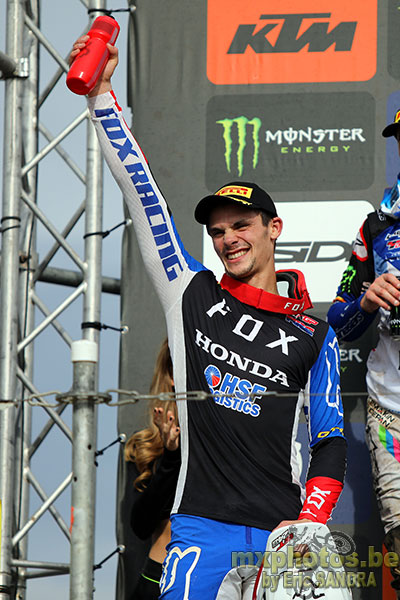 04/08/2019 Lommel :  Podium MXGP Tim GAJSER 